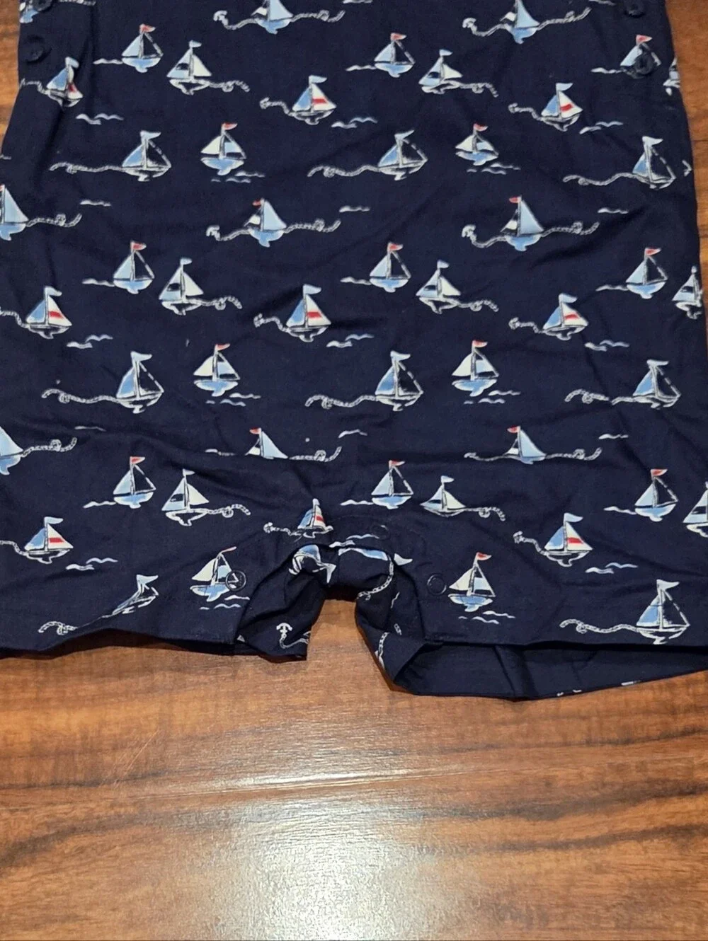 Janie and Jack NWT 6-12 Months Sailboat Shortall, Bodysuit and Reversible Sunhat